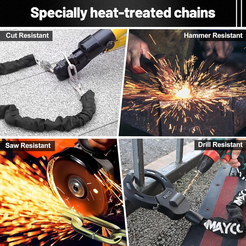 IMAYCC Scooter Locks Anti Theft,Bike Chain Lock with Key,Electric Scooter Lock Anti Theft for Segway,Ninebot and Bicycle Lock Cable Accessories - Image 5